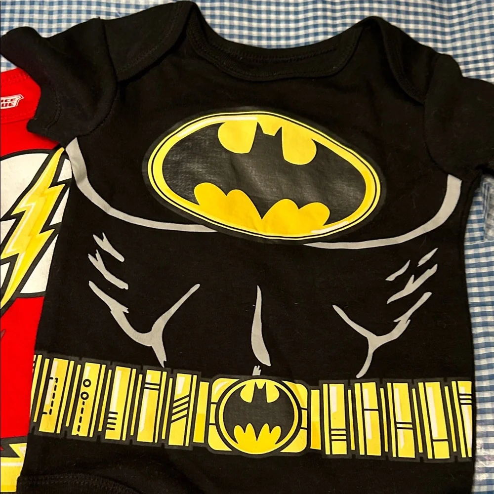 Superhero Baby Onesies - Red and Black